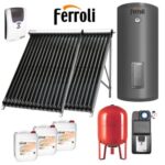 Pachet solar 2 colectori 20 TUBURI, boiler 300 litri (acm pentru 4-5 persoane)