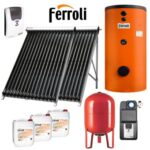 Pachet solar 2 colectori 25 TUBURI, boiler 500 litri (acm pentru 6-9 persoane)