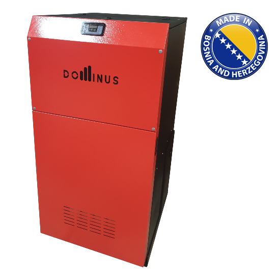 01 Cazan compact peleți Dominus 25-30 kW cu logo made in - 550x550 Cazan din otel pe peleti DOMINUS COMPACT 25 kW - imagine 1