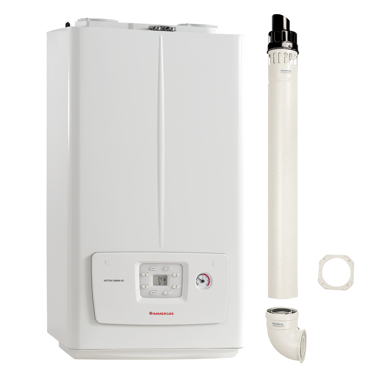 01 Centrala termica in condensare Immergas Victrix OMNIA 26 V2 - 1250x1250 px Centrala termica in condensare Immergas Victrix OMNIA 26 V2, kit evacuare inclus - imagine 1