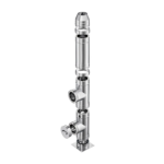 Cos de fum profesional din inox, dublu izolat, baza 0