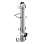 Cos de fum profesional din inox, dublu izolat, pornire consola
