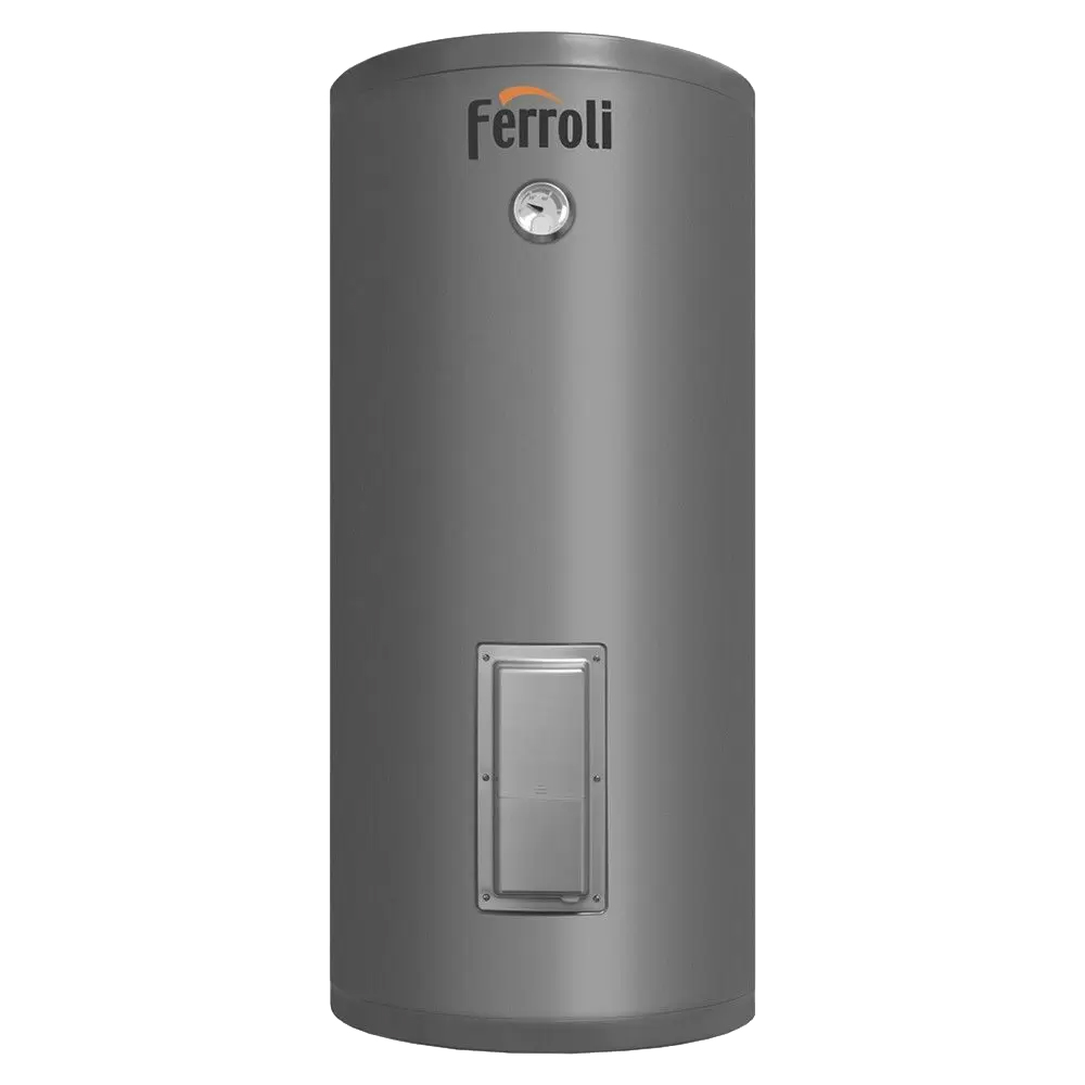 01 Ferroli Ecounit F 300 2C Boiler solar cu 2 serpentine FERROLI ECOUNIT F300 2C și rezistență electrică de 1,5 kW, 300 L - imagine 1