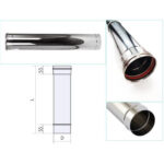 Burlan inox cazan peleti 80mm x 0.5mm x 0.5ml si garnitura - imagine 3