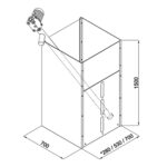 Buncar pentru peleti, 600L-400kg, Arca Caldaie