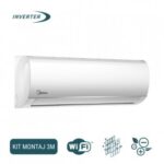 Aparat aer conditionat Midea New Blanc 2021, inverter 9000 BTU, kit montaj 3M, Wi-Fi inclus - imagine 2