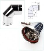 Cot inox cazan peleti 80mm x 0.5mm si garnitura SP 90º - imagine 2