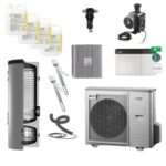 Pachet pompa de caldura NIBE AMS10-8, 230V, incalzire si acm pt. max. 130 mp