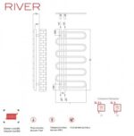 Radiator baie portprosop decorativ cromat 500/1000 mm RIVER - imagine 4