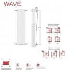 Radiator decorativ colorat 400/1800 mm WAVE (include kit de instalare) - imagine 4