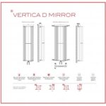 Radiator decorativ colorat 535/1800 mm VERTICA D MIRROR (include kit de instalare) - imagine 4