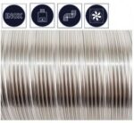 Tub flexibil inox, 80 mm x 3 ml - imagine 3